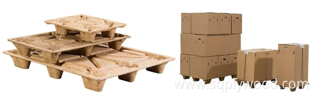 1100X1100mm Mdi Glue Compressed Wood Pallet Molded Presswood Pallets for Package